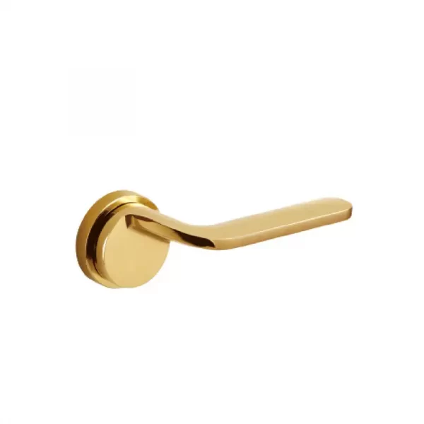 XHardware Mfg. Zamak Round Door Handle with PVD-Gold Finishs